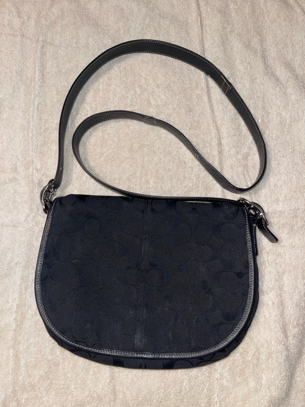 Coach Black Signature Canvas Crossbody Bag